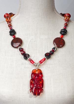  Aztec Amber Necklace  by Christina Jarmolinski
