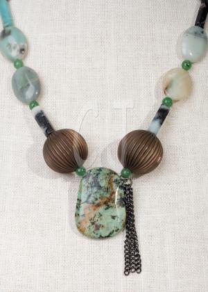 Amazonite Necklace "ART JEWELRY" by Christina Jarmolinski Amazonite Necklace "ART JEWELRY" by Christina Jarmolinski