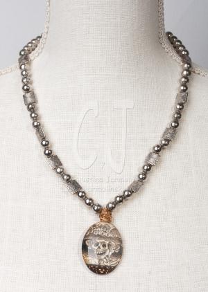 Dia de Muertos Pendant necklace by Christina Jarmolinski Dia de Muertos Pendant necklace by Christina Jarmolinski