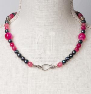 Pink Mosaic Necklace by Christina Jarmolinski Pink Mosaic Necklace by Christina Jarmolinski
