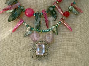 Iolite Pendant and facetted Beads "ART JEWELRY"by Christina Jarmolinski