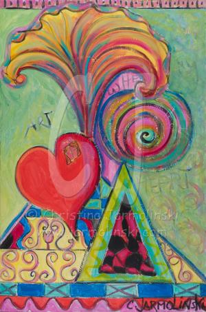 Art is where my Heart is I by Christina Jarmolinski