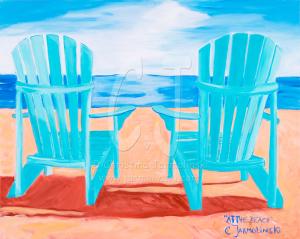 At the Beach by Christina Jarmolinski