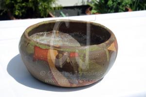 Meditation Ceramic Bowl with Glaze by Christina Jarmolinski