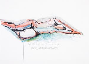Resting Nude by Christina Jarmolinski