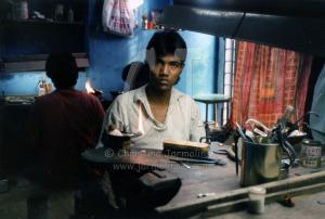 India-Silversmith's Workshop in Poona (Puna)