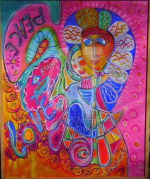 Love and Peace acrylic - Christina Jarmolinski-award-winning