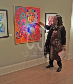 Love-Peace award winning painting with Diane Mitchell