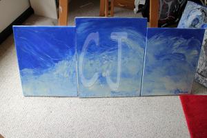 Ocean Movement-Triptych by Christina Jarmolinski