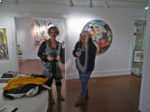 Anita Perghini-Raeber with Christina Jarmolinski at Anita's Gallery in Rehoboth, Beach