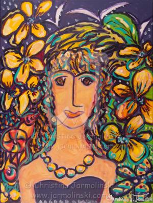 Girl in the Purple Garden by Christina Jarmolinski