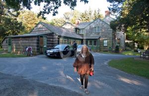 Christina Jarmolinski arriving at the Art League of Rehoboth, Delaware