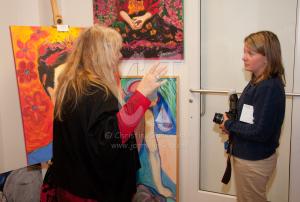 Journalist and Photographer innterviewing Christina Jarmolinski