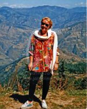 Christina in the Himalya in 1994