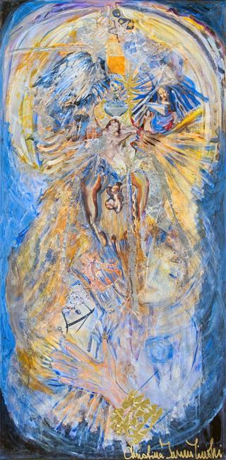 Gloria by Christina Jarmolinski-Abstract Mixed Media