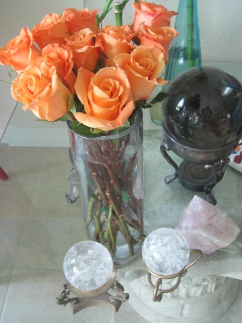 Orange Roses and Crystal Balls by Christina Jarmolinski
