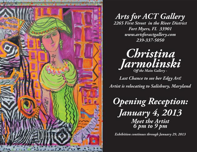 Jarmolinski at Arts for Act in January 2013 by CuratorClaudia Goode