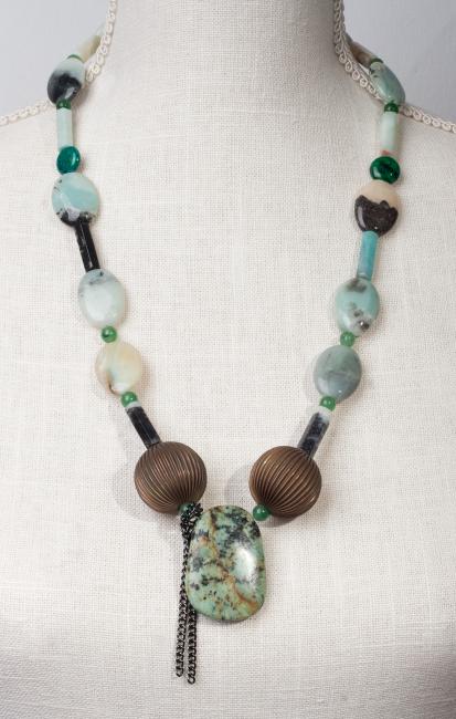Amazonite Necklace "ART JEWELRY" by Christina Jarmolinski Amazonite Necklace "ART JEWELRY" by Christina Jarmolinski