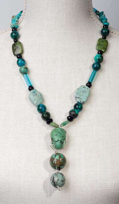 Friendship Necklace with Turquoise by Christina Jarmolinski