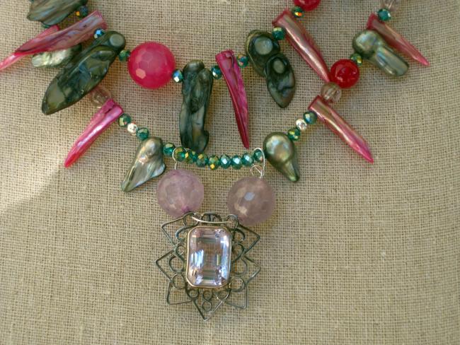 Iolite Pendant and facetted Beads "ART JEWELRY"by Christina Jarmolinski Iolite Pendant and facetted Beads "ART JEWELRY"by Christina Jarmolinski