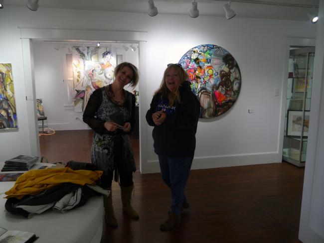Anita Perghini-Raeber with Christina Jarmolinski at Anita's Gallery in Rehoboth, DE
