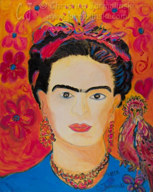 Frida Kahlo with Bird