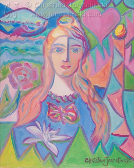 Girl with Butterfly by Christina Jarmolinski