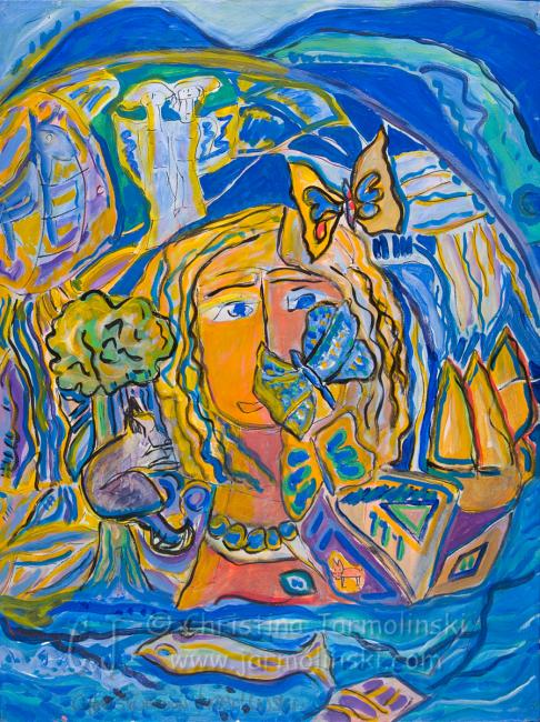 The Girl with Butterflies II by Christina Jarmolinski