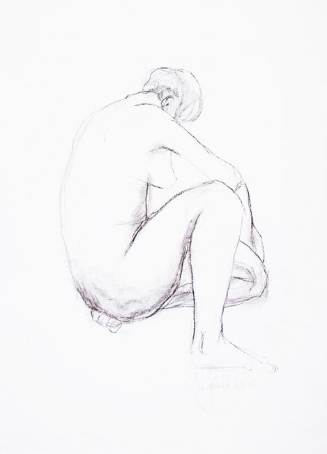 "Sitting Nude III" by Christina Jarmolinski