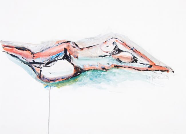 Resting Nude by Christina Jarmolinski