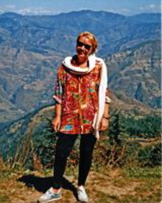 Christina in the Himalya in 1994