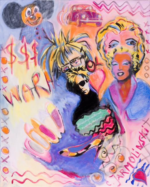 Andy and Marylin- Mixed Media by Christina Jarmolinski