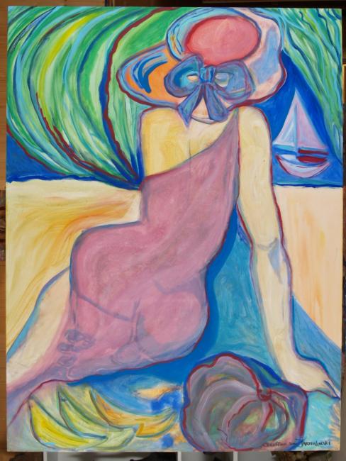 "Lady with Sunhat" by Christina Jarmolinski
