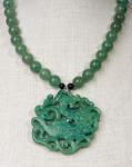 Green Jade Dragon "Art Jewelry" by Christina Jarmolinski