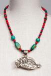 Good Luck Tibetan Elefant in Ornate Handcrafted Silver-reversed