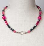 Pink Mosaic Necklace by Christina Jarmolinski