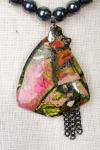 Pink Mosaic Necklace by Christina Jarmolinski