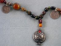 Antique-silver-Tibetan-Pendant-with-beautiful-Tiger-Eyes-details-sold