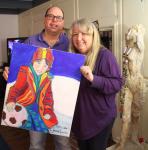 Christian's birthday gift-his portrait by Christina Jarmolinski