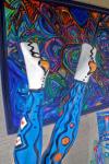 Christina Jarmolinski's Art in gallery window