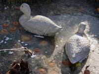 Little frozen pond with frozen ducks-(plastic) by Christina Jarmolinski