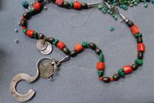 Corals--turquoise--pyrites-antique-coins-collected-in-India-2