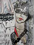 Detail of Christina Jarmolinski's Pop Art version of  Andy Warhol 