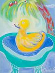 "Rubber Ducky"- acrylic - Christina Jarmolinski-sold