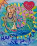 Funky Mermaid- acrylic-Christina Jarmolinski - sold