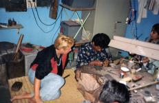 India-Silversmith's Workshop in Poona (Puna) with me