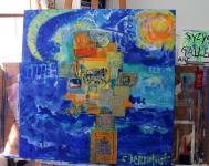 Island Breeze- Mixed Media by Christina Jarmolinski-Finished!