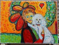 Completion of Portrait of Lilly and Cindy- True Love