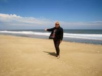 Christina enjoying the Beach at Ocean City photo by Rob de Koter