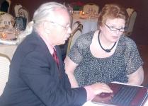 Rob and Andrea working on the slide show of the evening